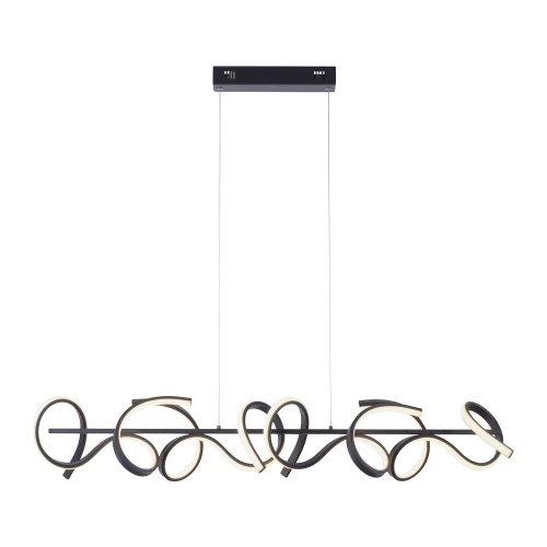 Lampa wisząca sufitowa CURLS 4 - punktowa czarny LeuchtenDirekt - 19033-18