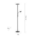 Lampa podłogowa stojąca HANS 2 - punktowa czarny LeuchtenDirekt - 11709-18
