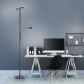 Lampa podłogowa stojąca HANS 2 - punktowa czarny LeuchtenDirekt - 11709-18