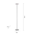 Lampa podłogowa stojąca HANS 1 - punktowa srebrny LeuchtenDirekt - 11729-55
