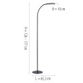 Lampa podłogowa stojąca KELLY 1 - punktowa czarny LeuchtenDirekt - 14406-18