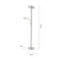 Lampa podłogowa stojąca Ls-ROCCO 2 - punktowa srebrny LeuchtenDirekt - 11858-55