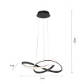 Lampa wisząca sufitowa MARIA 1 - punktowa czarny LeuchtenDirekt - 15402-18