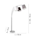 Lampa podłogowa stojąca MELVIN 3 - punktowa srebrny LeuchtenDirekt - 15461-55
