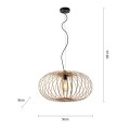 Lampa wisząca sufitowa RACOON 1 - punktowa naturalnego drewna LeuchtenDirekt - 11409-79