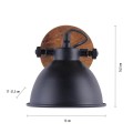Lampa sufitowa SAMIA 1 - punktowa czarny LeuchtenDirekt - 11981-18