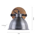 Lampa sufitowa SAMIA 1 - punktowa Stalowy LeuchtenDirekt - 11981-77