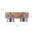 Lampa sufitowa SAMIA 2 - punktowa Stalowy LeuchtenDirekt - 11982-77