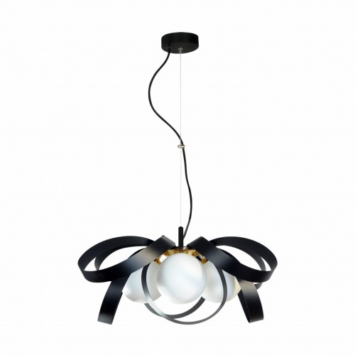 Lampa wisząca NELA FLAT 65 cm czarno-złota 1139 Zuma Line