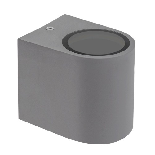 Kinkiet zewnętrzny elewacyjny 1xGU10 szary góra lub dół wodoszczelny IP54