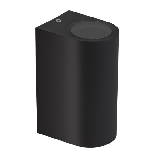 Kinkiet zewnętrzny elewacyjny 2xGU10 czarny góra-dół wodoszczelny IP54