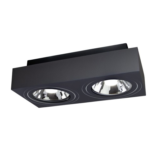 Lampa natynkowa MIRORA AR111 X2 GU10 czarny ruchoma SLIP005050 Spectrum