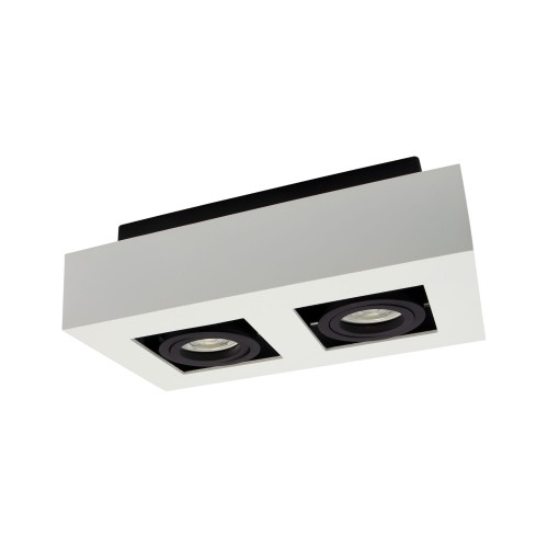 Lampa natynkowa MIRORA GU10 X2 biały czarny prostokątna SLIP005046 Spectrum