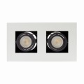 Lampa natynkowa MIRORA GU10 X2 biały czarny prostokątna SLIP005046 Spectrum