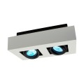 Lampa natynkowa MIRORA GU10 X2 biały czarny prostokątna SLIP005046 Spectrum