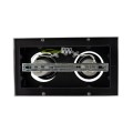 Lampa natynkowa MIRORA GU10 X2 biały czarny prostokątna SLIP005046 Spectrum