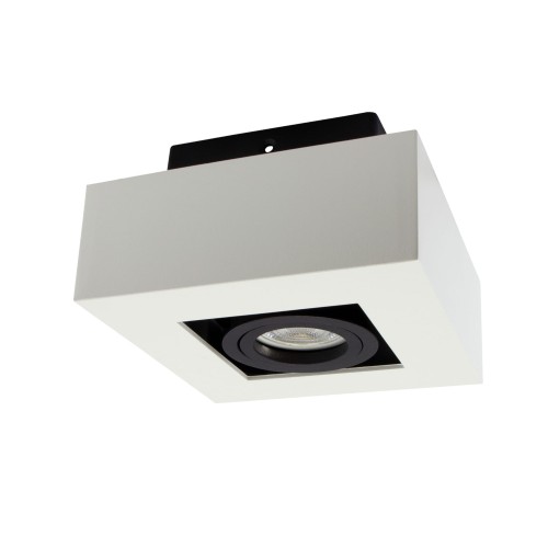 Lampa natynkowa MIRORA GU10 biały czarny kwadratowa SLIP005045 Spectrum