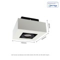 Lampa natynkowa MIRORA GU10 biały czarny kwadratowa SLIP005045 Spectrum