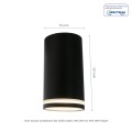 Lampa natynkowa spot tuba CHLOE MINI RING GU10 czarny SLIP005044 Spectrum