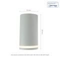 Lampa natynkowa spot tuba CHLOE MINI RING GU10 biały SLIP005043 Spectrum