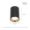 Lampa natynkowa spot CHLOE GU10 czarny złoty okrągła SLIP005016 Spectrum