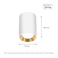 Lampa natynkowa spot CHLOE GU10 biały złoty okrągła SLIP005015 Spectrum