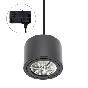 Lampa wisząca na szynę 3 fazową CHLOE AR111 GU10 czarny okrągła ruchoma SLIP005013_TRACK Spectrum