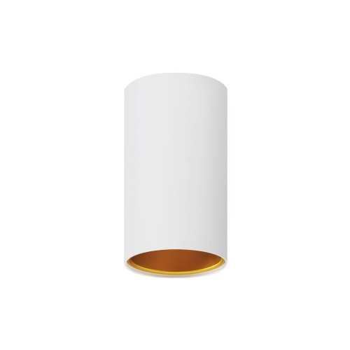 Lampa natynkowa spot tuba CHLOE GU10 biały złoty tuba nieruchoma SLIP005001 Spectrum