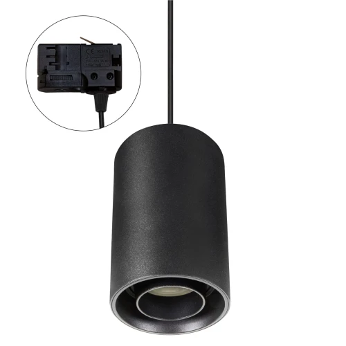Lampa wisząca na szynę 3 fazową tuba CHLOE GU10 czarny SLIP004007_TRACK Spectrum