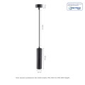 Lampa wisząca MADARA MINI II GU10 ZWIS czarny kabel 1m SLIP003023 Spectrum