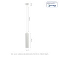 Lampa wisząca MADARA MINI II GU10 ZWIS biały kabel 1m SLIP003022 Spectrum