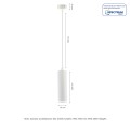 Lampa wisząca MADARA MINI RING GU10 ZWIS biały kabel 1m SLIP003018 Spectrum