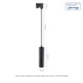 Lampa wisząca na szynę 3 fazową MADARA MINI II GU10 czarny kabel 1m SLIP003017 Spectrum