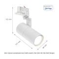 Reflektor na szynę 3 fazową MADARA MINI II GU10 biały SLIP003008 Spectrum