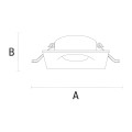 Oczko sufitowe FIALE V GU10 biały kwadrat. SLIP001010 Spectrum