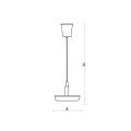 Lampa wisząca ALBENE ECO LED SMD 18W czarny cable SLI044004_czarny Spectrum