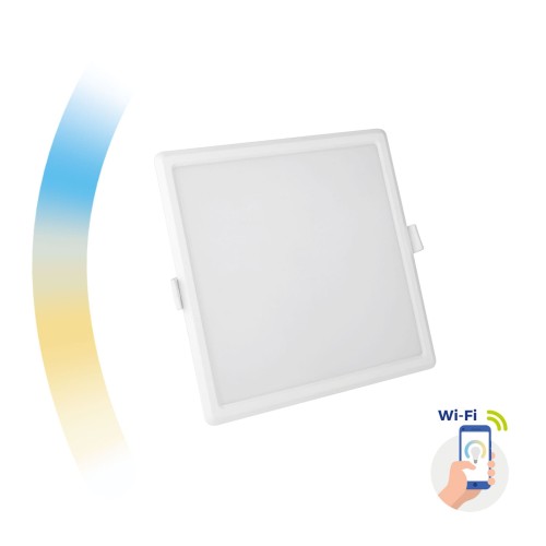 Panel LED ALGINE DOWNLIGHT 12W 120° IK06 biały kwadrat CCT+DIM Wi-Fi SPECTRUM SMART SLI038019CCT Spectrum