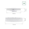 Oprawa ALGINE ECO 2w1 NATYNK-PODTYNK DOWNLIGHT 12W 110° IK06 170x35mm biały okrągła SLI037028WW_PW Spectrum