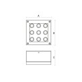 Lampa natynkowa BERENIQUE 9LED CREE 15° 9W IP44 SLI030002WW Spectrum