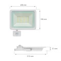 Naświetlacz NOCTIS LUX 2 50W IP44 biały czujnik ruchu PIR SLI029044CW_CZUJNIK Spectrum