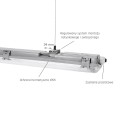 Oprawa hermetyczna LIMEA LED TUBE SLIM HERMETYK G13 2x120 IP65 SZARY SLI028015_SLIM Spectrum
