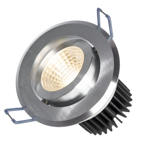 Oczko sufitowe FIALE II 6W COB 38° LED pierścień szczotkowane aluminium SLI021030NW Spectrum