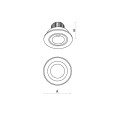 Oczko sufitowe FIALE II 6W COB 38° LED pierścień szczotkowane aluminium SLI021030CW Spectrum