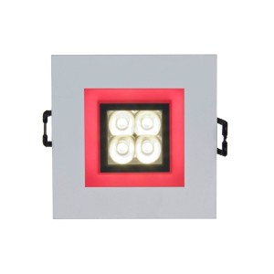 Oczko sufitowe FIALE 4LED 4x1W 30° SQUARE Z RAMKĄ CZERWONĄWW OCZKA LEDOWE SLI021017WW_RED Spectrum