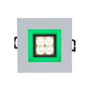 Oczko sufitowe FIALE 4LED 4x1W 30° SQUARE Z RAMKĄ ZIELONĄ OCZKA LEDOWE SLI021017WW_GREEN Spectrum