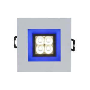 Oczko sufitowe FIALE 4LED 4x1W 30° SQUARE Z RAMKĄ NIEBIESKĄ OCZKA LEDOWE SLI021017CW_BLUE Spectrum