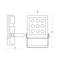 Naświetlacz LYSSE 12LED CREE 25W 30° IP65 WALLWASHER SLI002008CW Spectrum