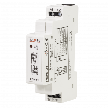 Przekaźnik elektromagnetyczny 24V AC/DC 16A PEM-01/024 Zamel