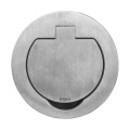  Hermetyczne gniazdo elektryczne okrągłe IP55 szczotkowane aluminium OR-GM-9030 Orno