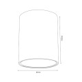 Plafon Point dif 80 - Czarny (100mm) 1254 Brosline